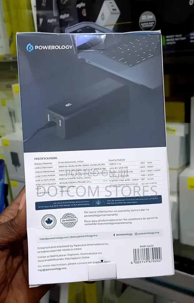 Powerology Onyx 30000mah Dual Usb-C Power Bank