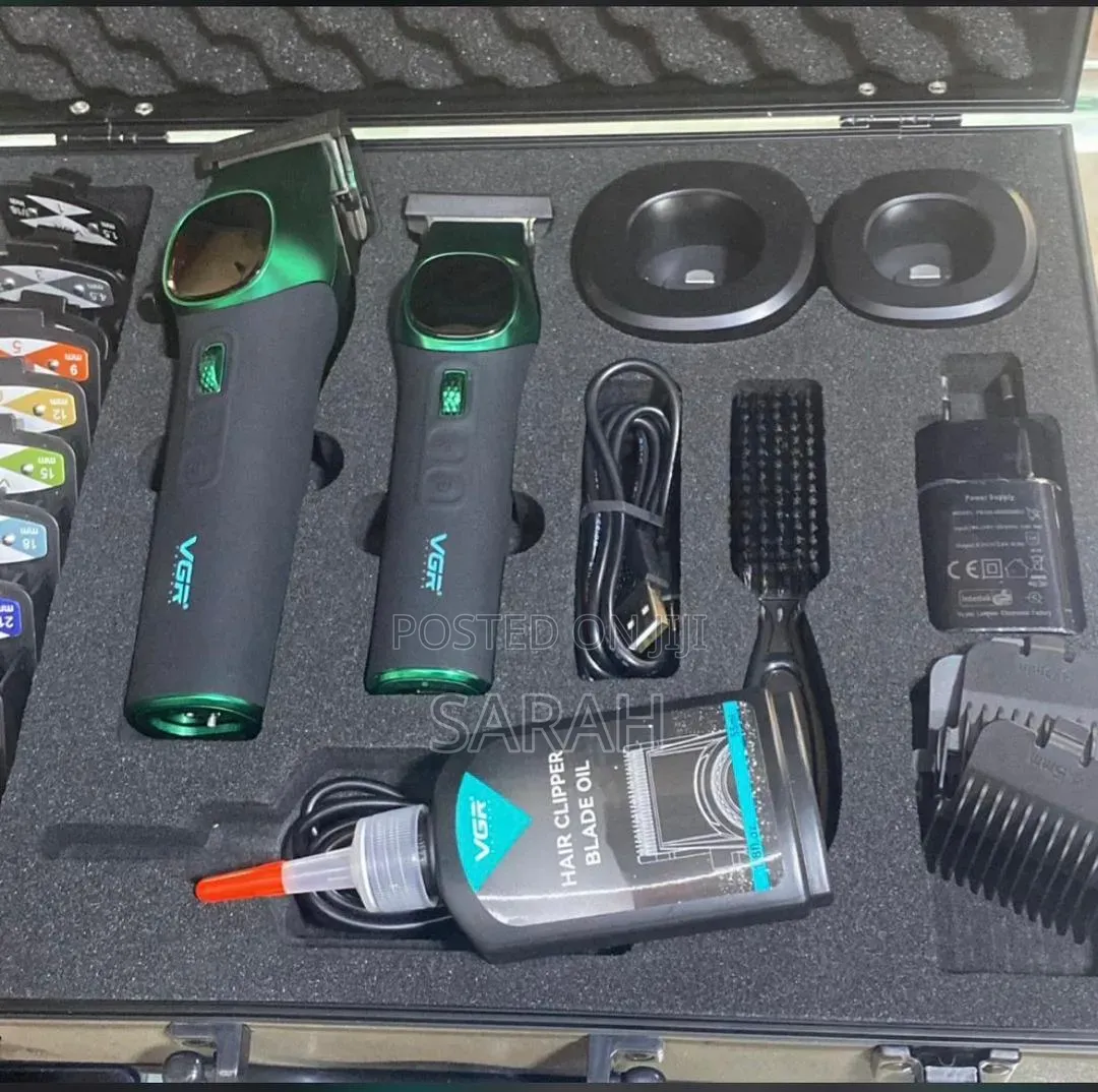 Full Package VGR v-885 S2 Professional Barber Combo Kit in Green