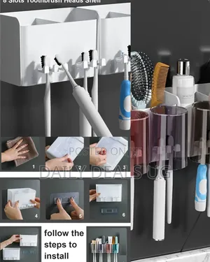 Minimalist Wall-Mounted Bathroom Organizer