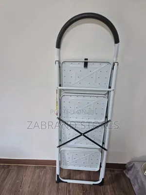 Foldable Stepping Ladder 3 Steps- White