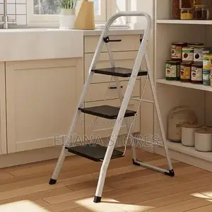 Foldable Stepping Ladder 3 Steps- White