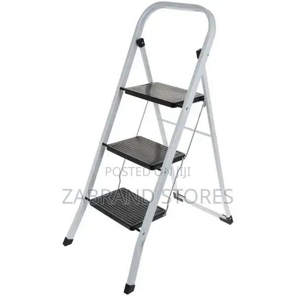 Foldable Stepping Ladder 3 Steps- White