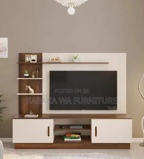 Disney/ Tv Unit | 43 Inch Tv | Walnut /and Frosty/ Whitetv Unit/