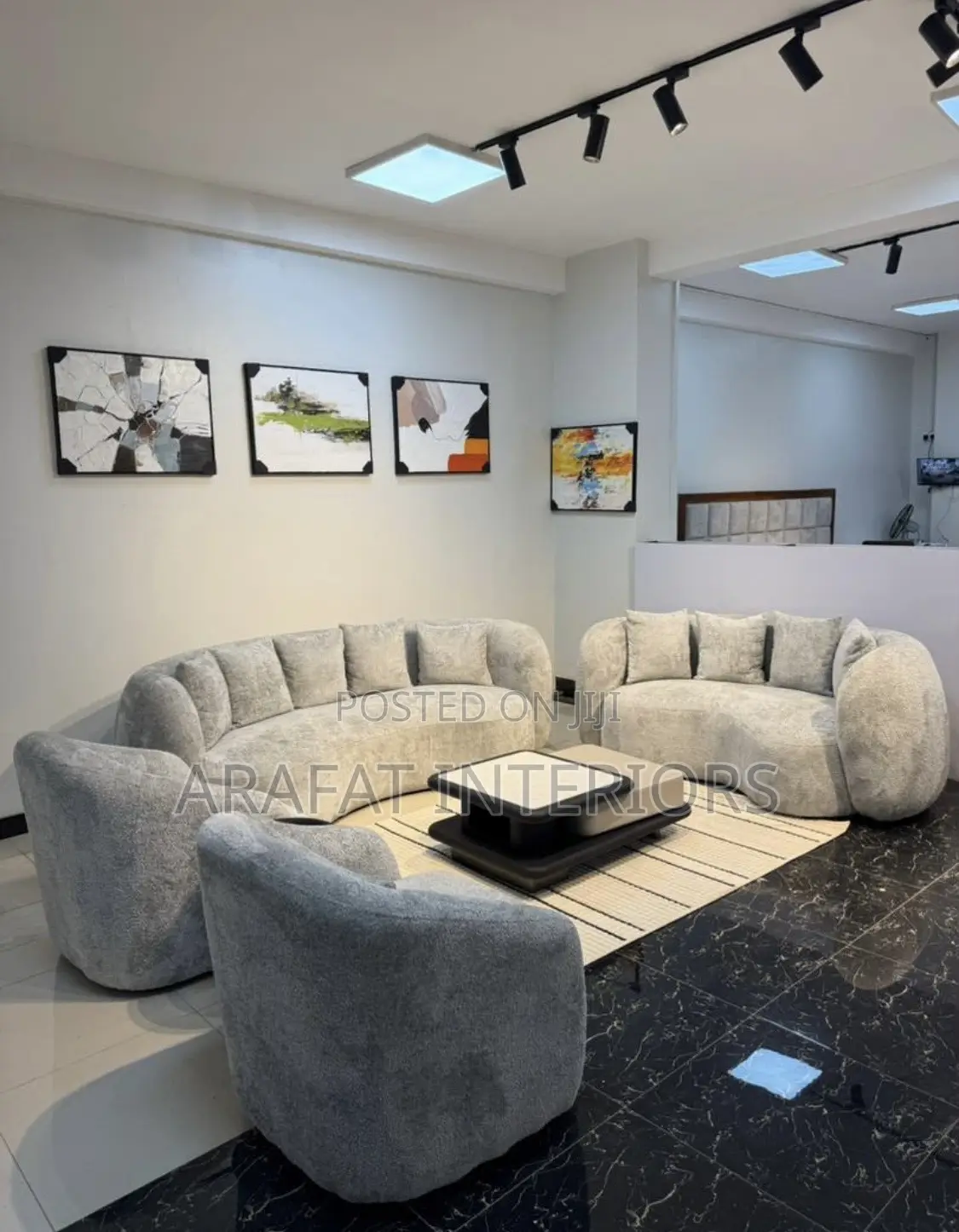 Premium Bouclé Curved Modular Sofa Set!