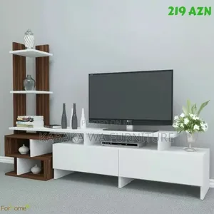 Modern/ Tv Unit Design in /Black and /Gold Laminate
/
