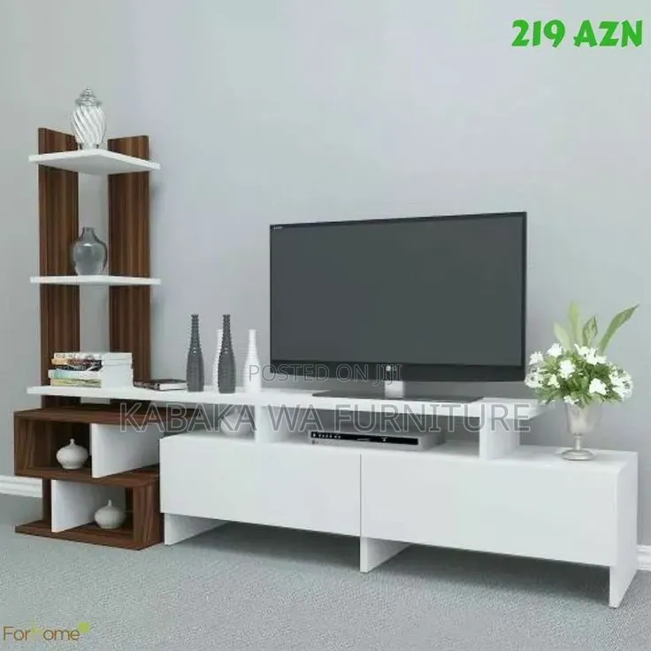 Modern/ Tv Unit Design in /Black and /Gold Laminate
/