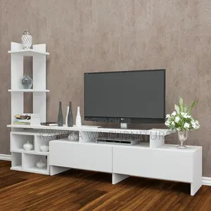 Champagne-Toned/ Modern Tv Unit /Design With /Wall-Mounted
/