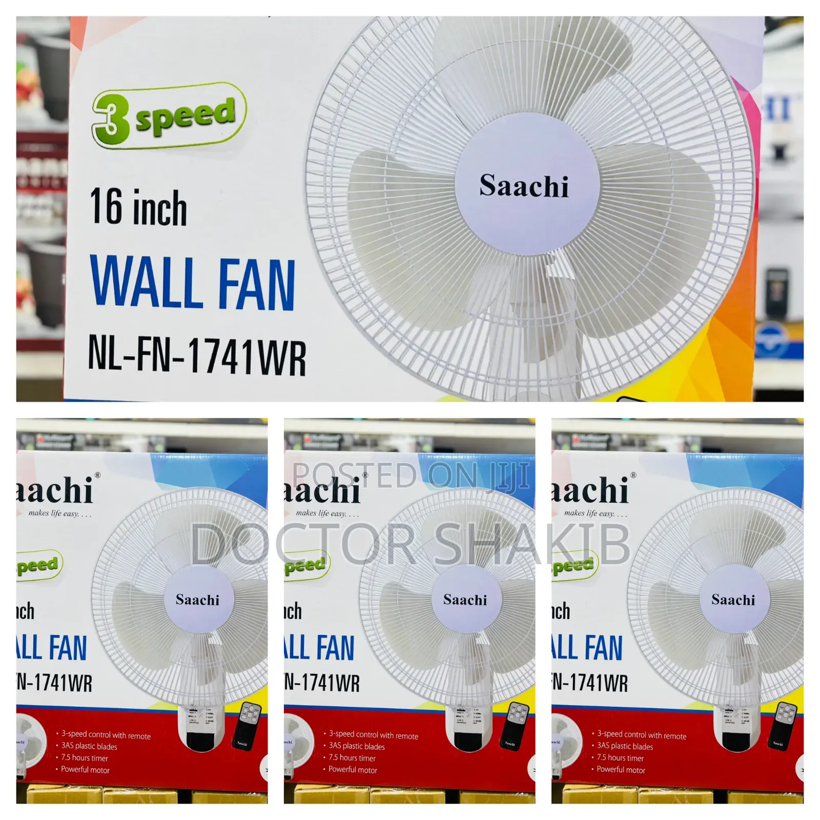 New Saachi 16-Inch Wall Fan