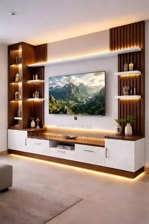 Wall Mounted/ Modern Champagne /Toned Modern /Tv Unit Design
/