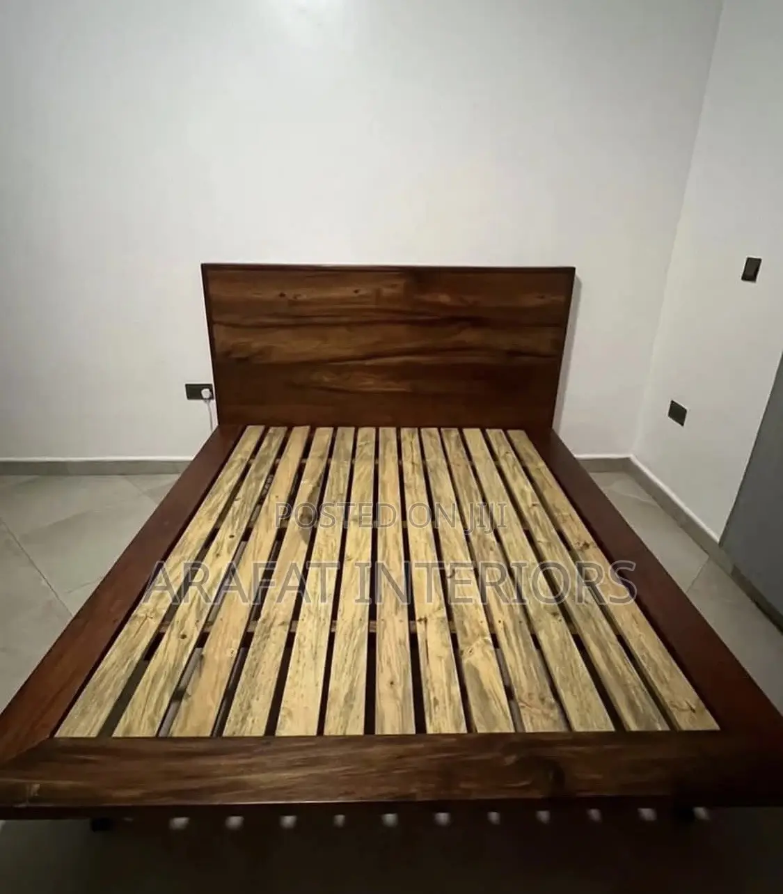 Premium Solid Wood Bed Frame in Rich Dark Finish 
