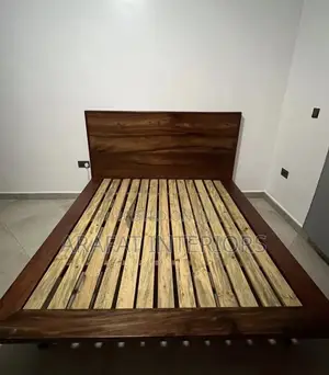 Premium Solid Wood Bed Frame in Rich Dark Finish 