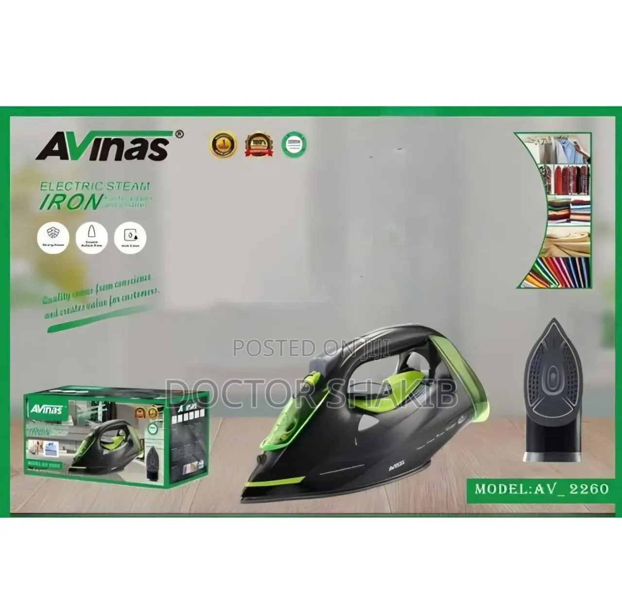 Avinas Electric Steam Iron, Model Av-2260