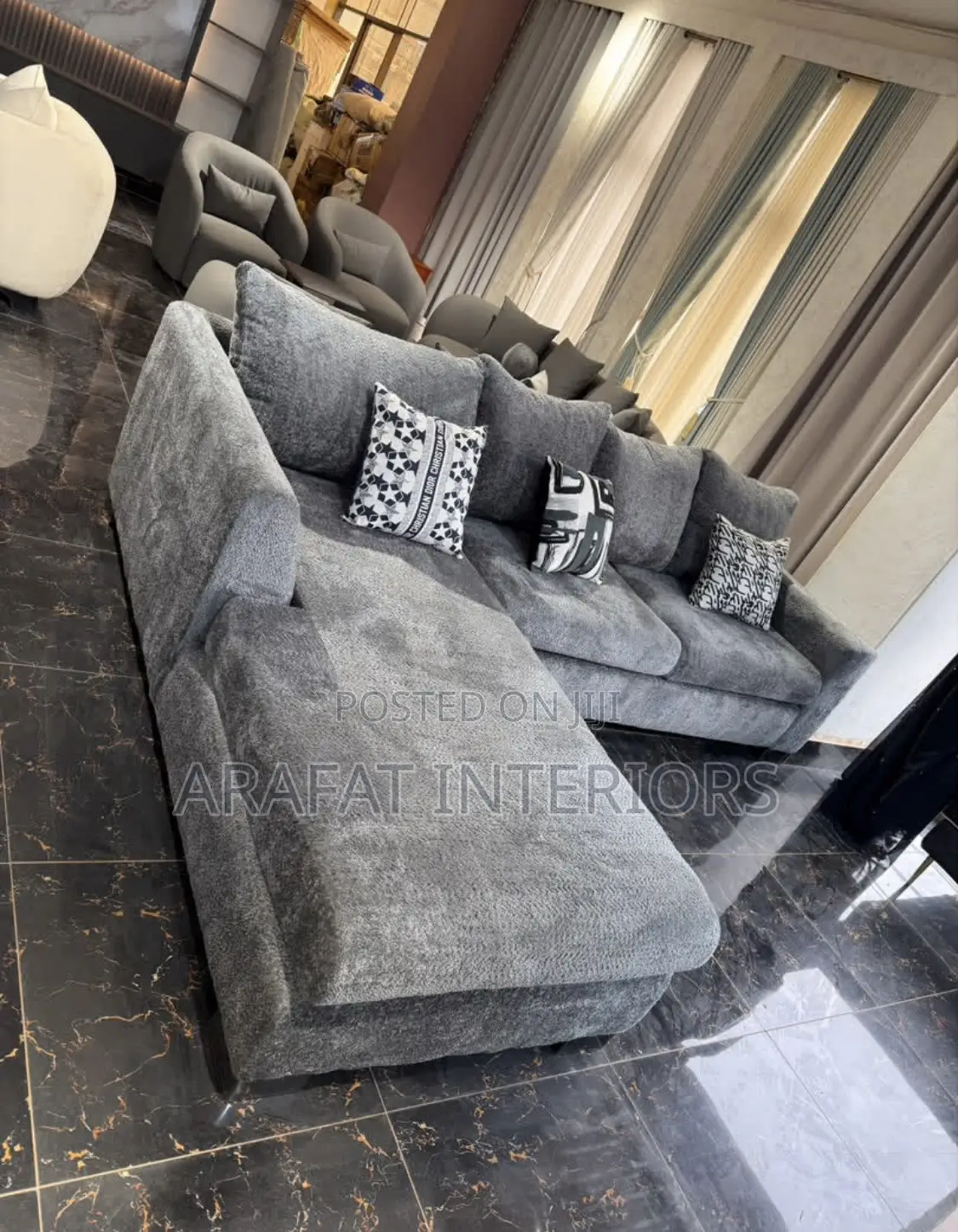 Stunning Luxury Gray Sectional Sofa With Chaise Lounge