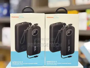 Porodo Specca 20000mah Power Bank 22.5w With Built in C iPhone Cable