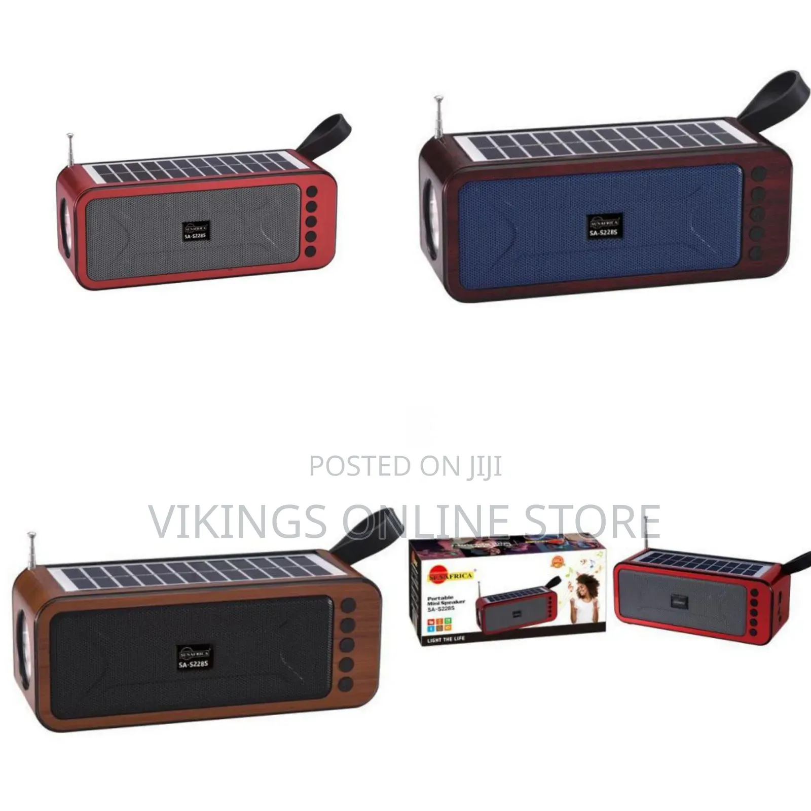 Portable Mini Speaker With Bluetooth Usb Tf Aux Fm 6v 1w Solar Panel