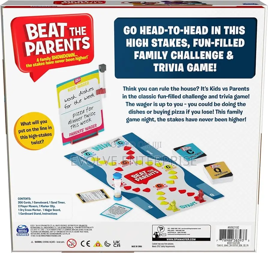 Spin Master Beat the Parents Board Game Kids Aged Over 5
