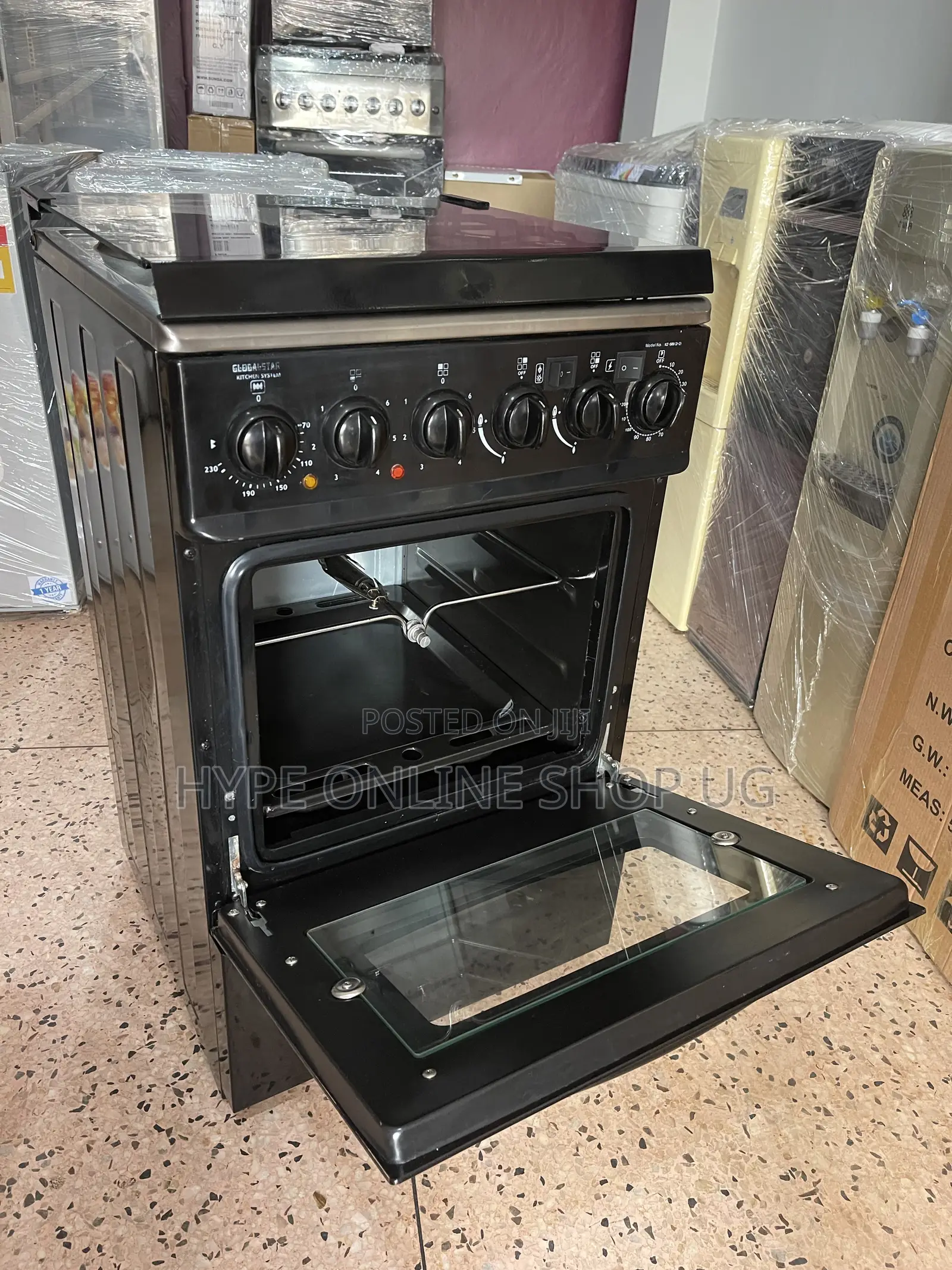 Imported 2+2 Electric Gas Cooker,Full Electric Oven With Roast Rods