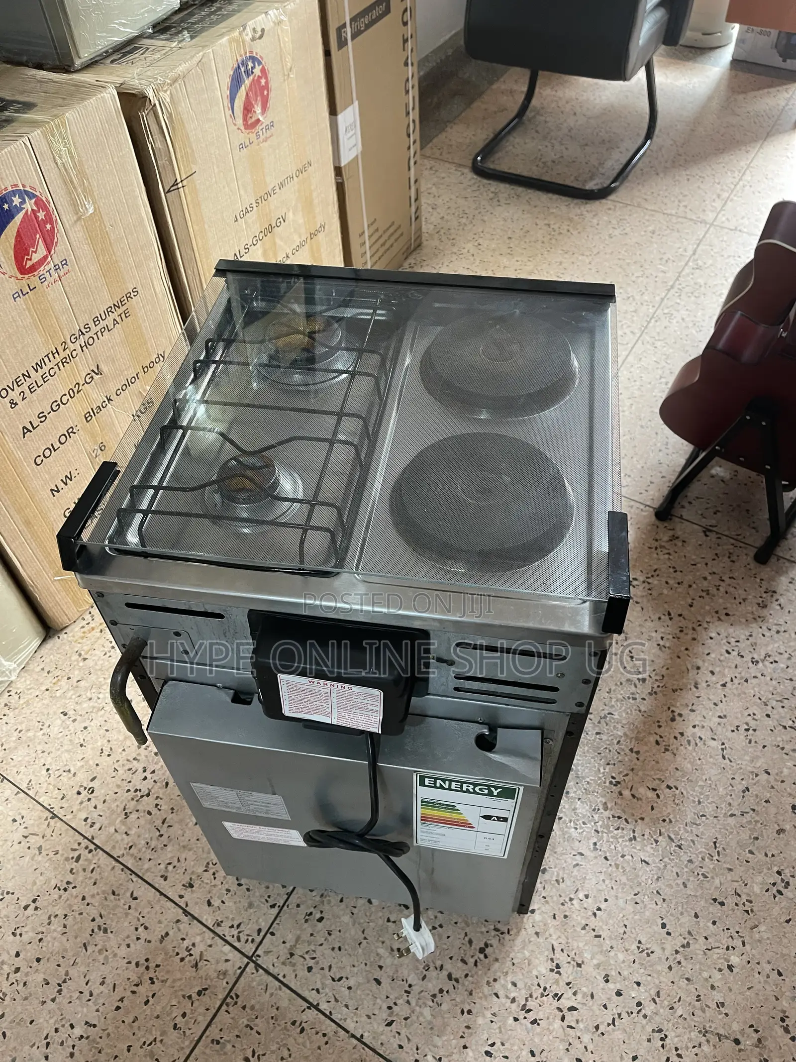 Imported 2+2 Electric Gas Cooker,Full Electric Oven With Roast Rods