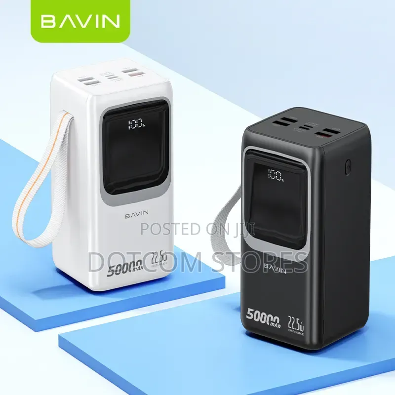 Bavin – High Capacity Power Bank, 50 000 Mah, 22.5w Fast Charge.