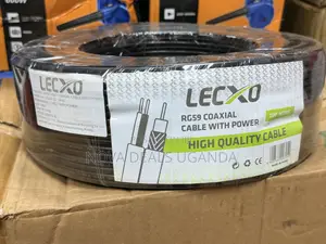 Rg59 Coaxial Cable With Power 100m Black CCTV Camera+ Power Wire