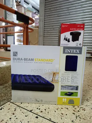 Intex Dura-Beam Standard Classic Downy Air Mattress With Pump