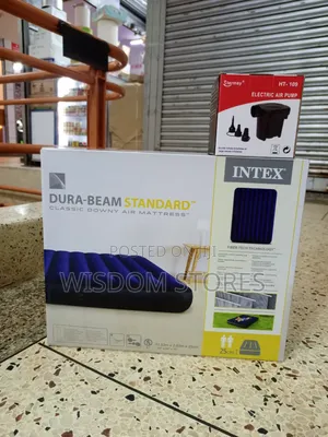 Intex Dura-Beam Standard Classic Downy Air Mattress With Pump