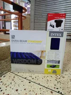 Intex Dura-Beam Standard Classic Downy Air Mattress With Pump