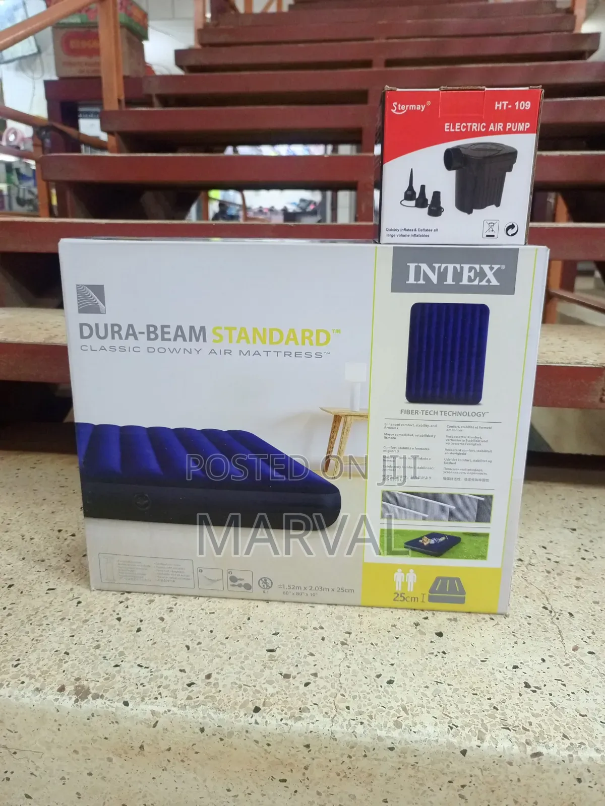 Intex Dura-Beam Standard Classic Downy Air Mattress 5×6