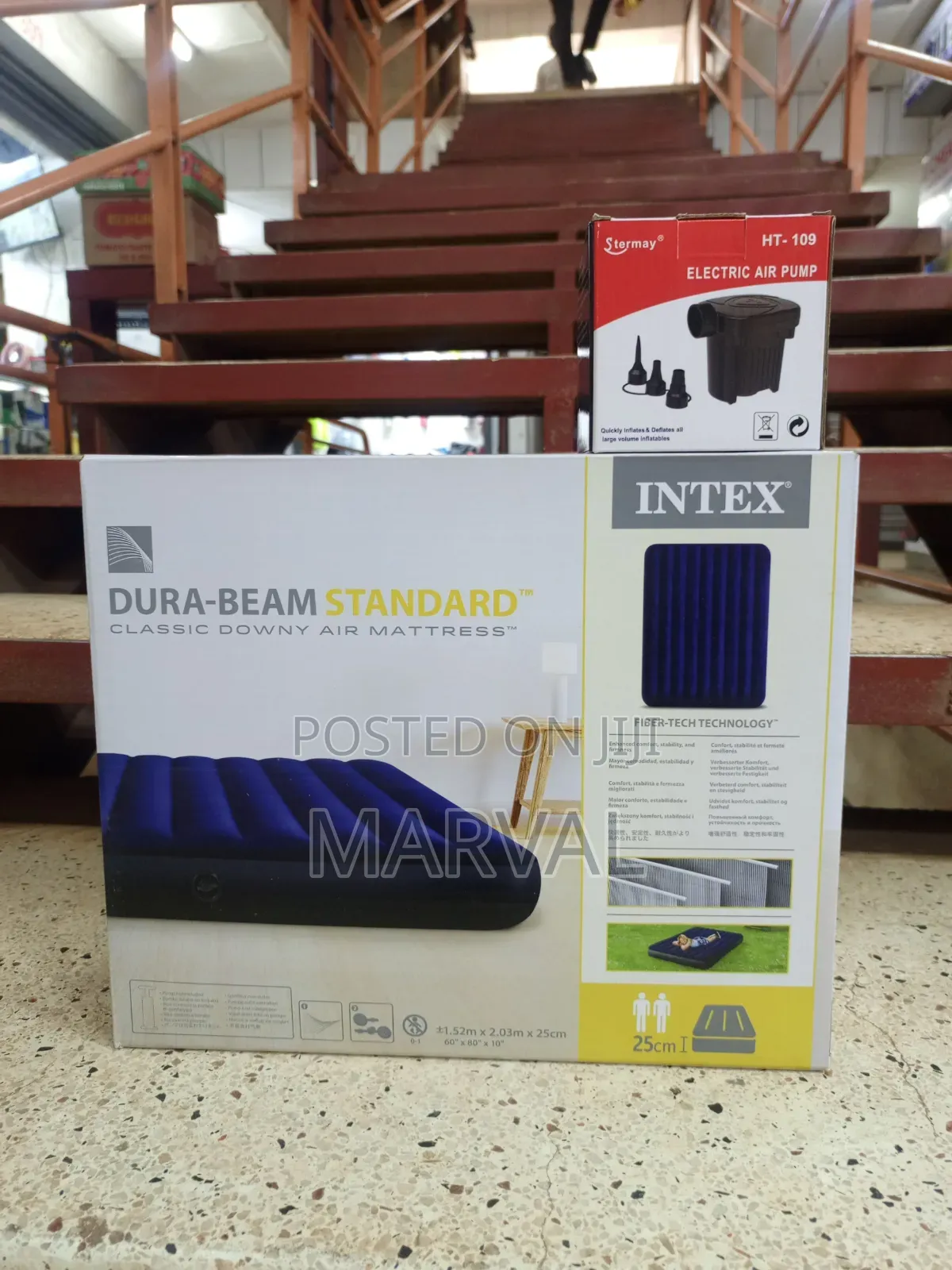 Intex Dura-Beam Standard Classic Downy Air Mattress 5×6