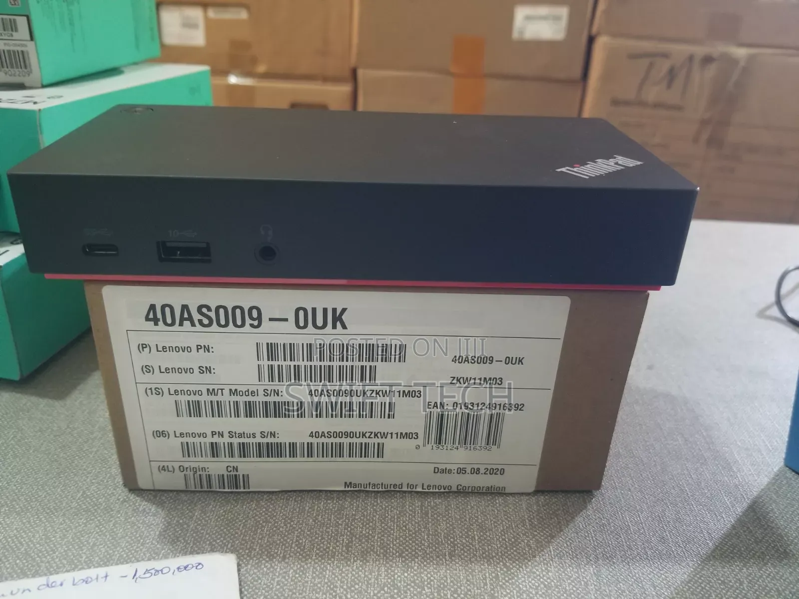 Lenovo Thinkpad Gen2 Type C to Thunderbolt.