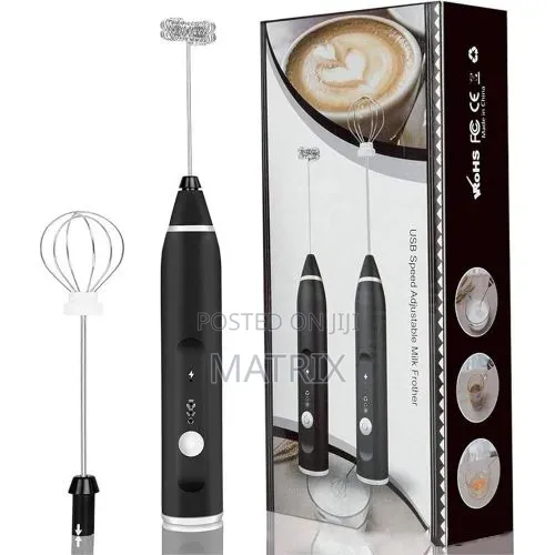 Usb Rechargeable Electric Milk Frother and Egg Beater.