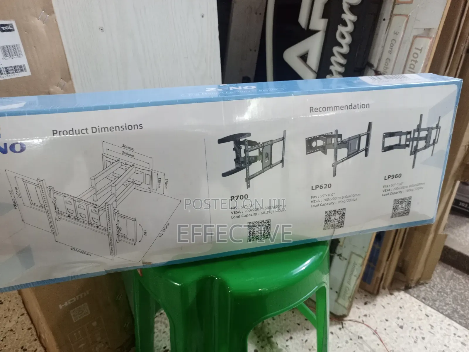 Zeno Full-Motion Cantilever Wall Mount 32" to 80" Tvs.