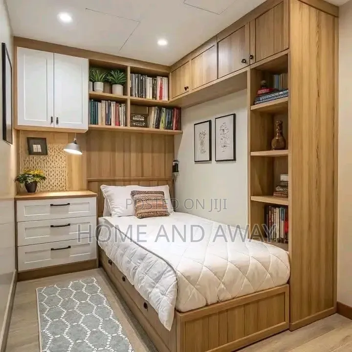 Customized Loft Bed With Library Cabinets in Any Colour 2,500,000/-