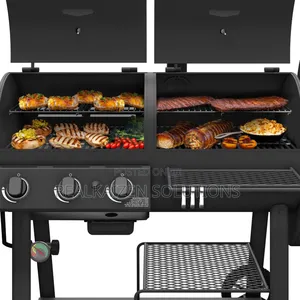 Usa Oklahoma Joe's Canyon Combo BBQ Charcoal and Gas Smoker Grill