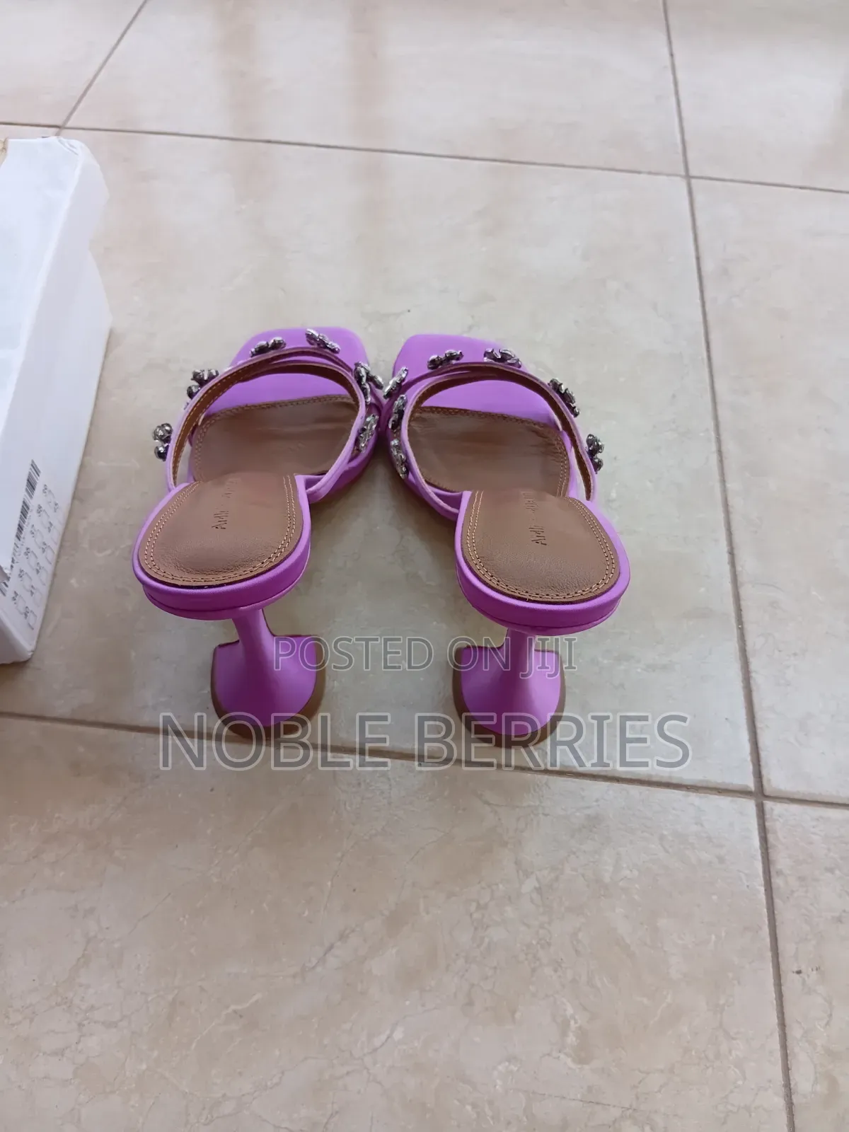 Amina Muaddi Purple Heels