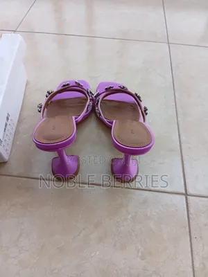 Amina Muaddi Purple Heels