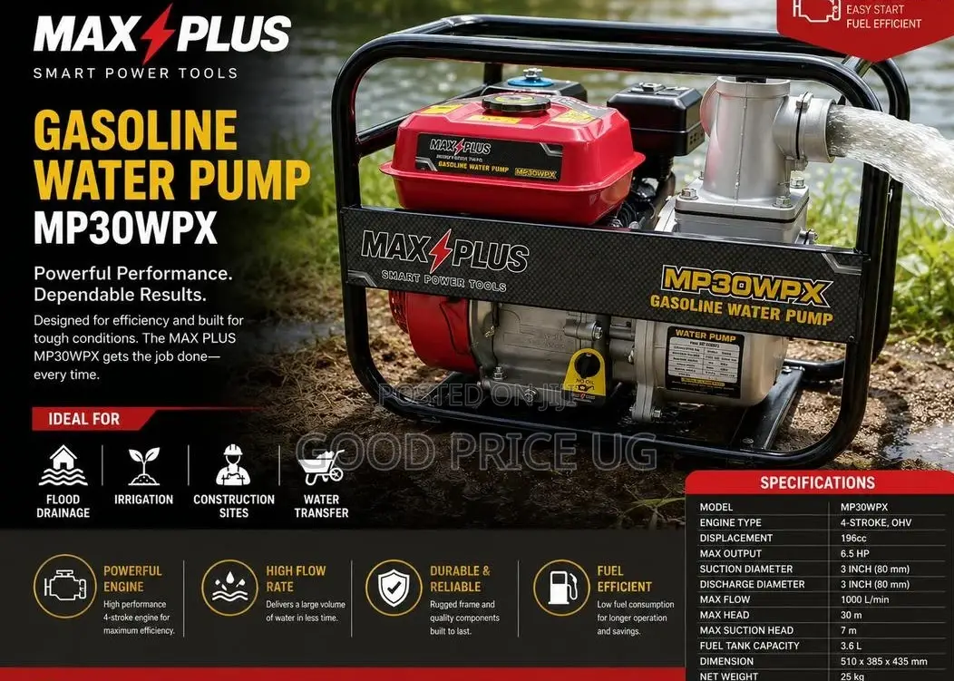 Max Plus Mp30wpx Gasoline Water Pump
