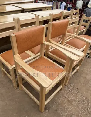 Brand New Solid Wood Dining Armchairs With Comfortable Padded Seats