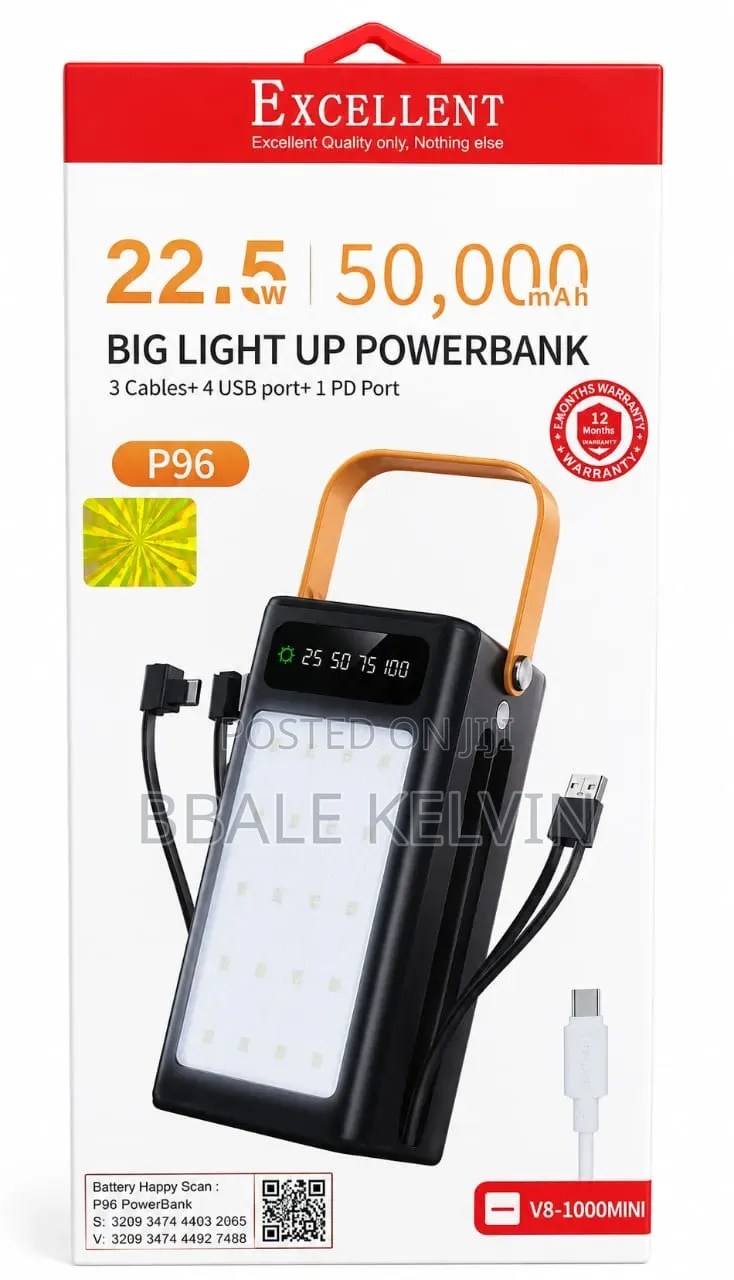 50000mah Power Bank P96 Excellent 22.5w