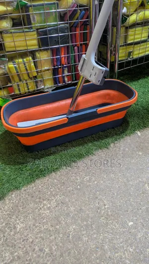 Foldable Mopper Bucket With Adjustable Self-Squeezing Mopper