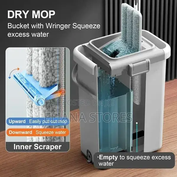 Flat Mop Bucket System Set