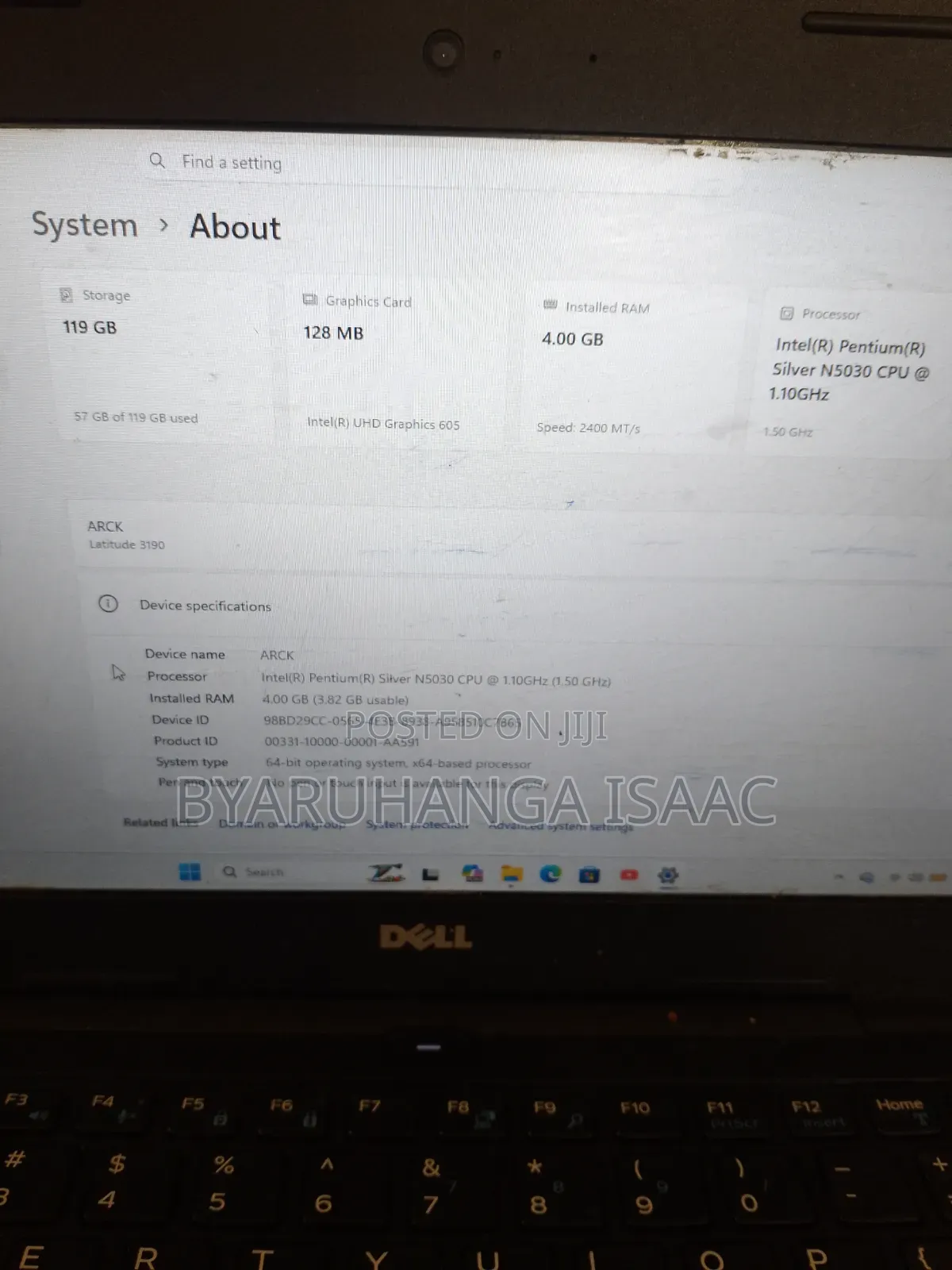 Laptop Dell Latitude 11 3190 4GB Intel Pentium SSD 128GB