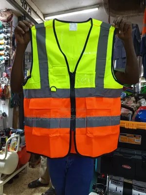Reflector Jackets With Pockets High Quality Green-orange
