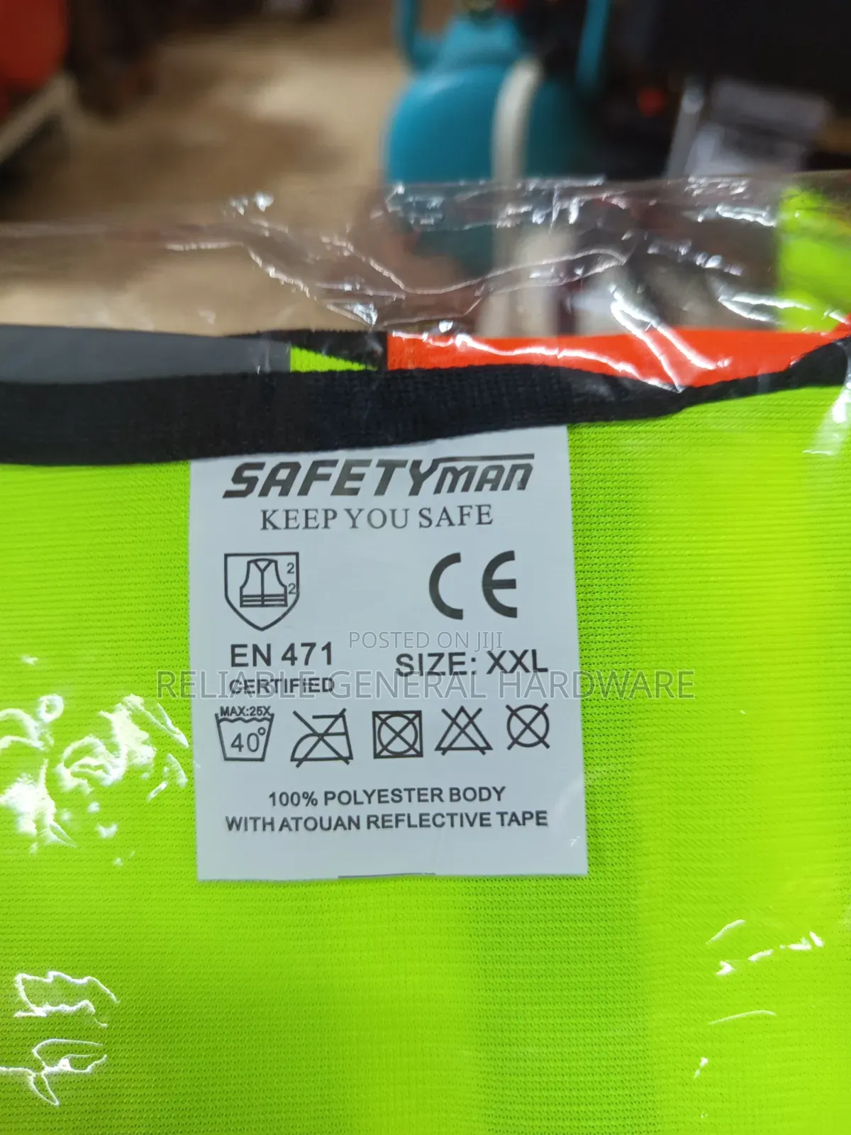 Reflector Jackets With Pockets High Quality Green-orange