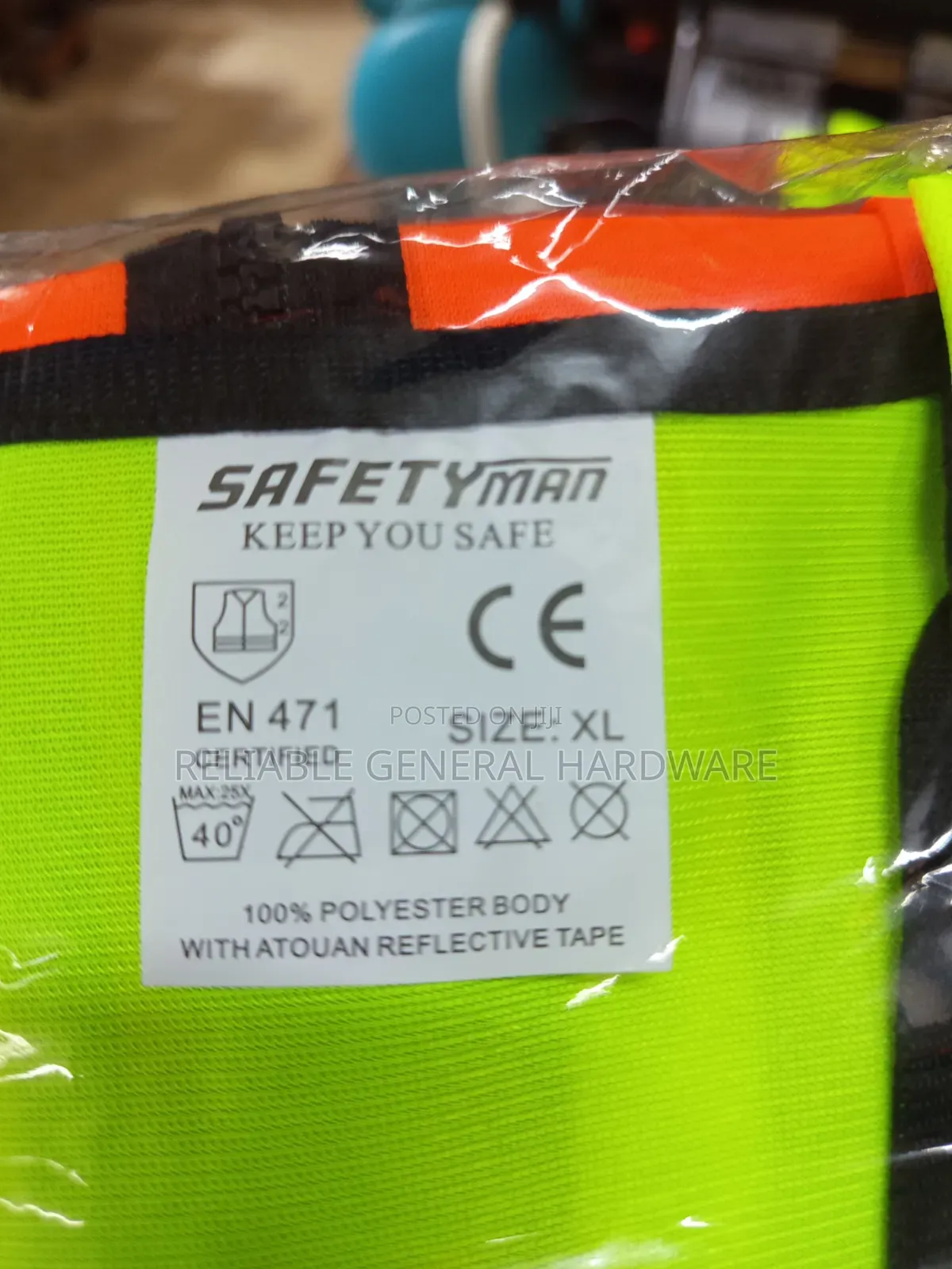 Reflector Jackets With Pockets High Quality Green-orange