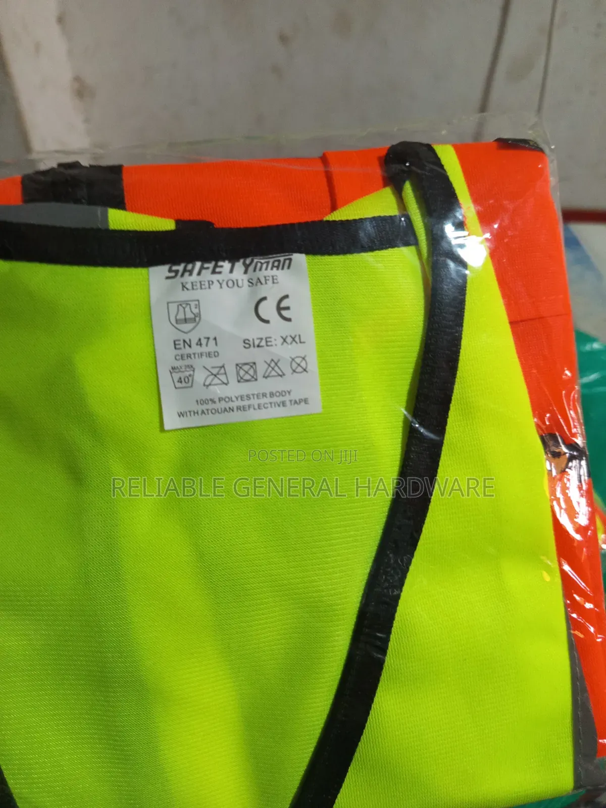 Reflector Jackets With Pockets High Quality Green-orange