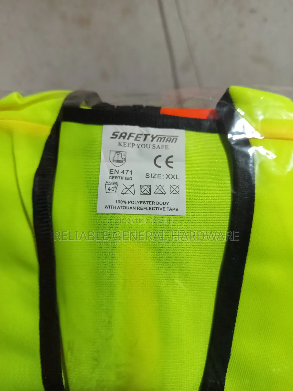 Reflector Jackets With Pockets High Quality Green-orange