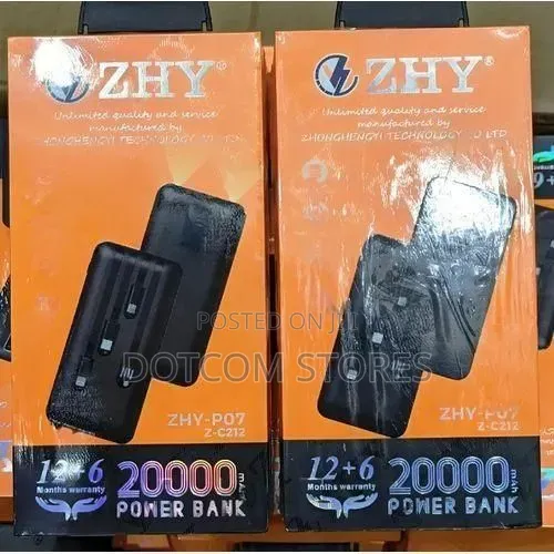 Zhy 20000mah Power Bank Ultra High Capacity