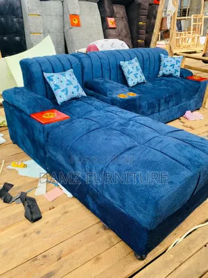 Lsofa With Golden Bottle Holders
