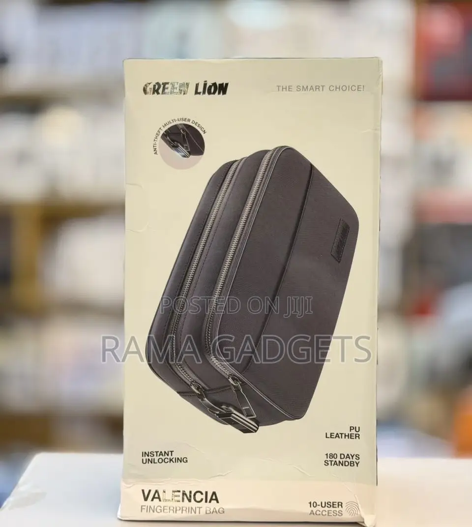Green Lion Lyon Plus Fingerprint Bag- Black